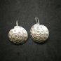 Fine 925 Silver Earrings Vintage Spiral Snails Spots Texture Theme 26x35 mm