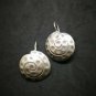 Fine 925 Silver Earrings Vintage Spiral Snails Spots Texture Theme 26x35 mm
