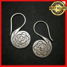 Fine 925 Silver Earrings Vintage Spiral Stick Twist Line Texture