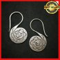 Fine 925 Silver Earrings Vintage Spiral Stick Twist Line Texture