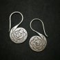 Fine 925 Silver Earrings Vintage Spiral Stick Twist Line Texture