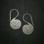Fine 925 Silver Earrings Vintage Spiral Stick Twist Line Texture