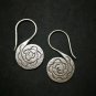Fine 925 Silver Earrings Vintage Spiral Stick Twist Line Texture
