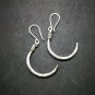 Fine 925 Silver Earrings Vintage Retro Fisher man Hook Shape