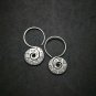 Fine 925 Silver Earrings Vintage spiral Tentacle Engraved Texture