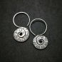 Fine 925 Silver Earrings Vintage spiral Tentacle Engraved Texture
