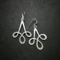 Fine 925 Silver Earrings Vintage Artemis Arrow Symbol Dot engraved