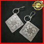 Fine 925 Silver Earrings Vintage Asian Tribal Karen Retro Arts Theme 60x36 mm