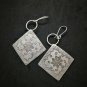 Fine 925 Silver Earrings Vintage Asian Tribal Karen Retro Arts Theme 60x36 mm