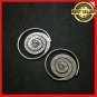 Fine 925 Silver Earrings Vintage Spiral Round Forward Texture Snake Skin