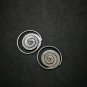 Fine 925 Silver Earrings Vintage Spiral Round Forward Texture Snake Skin