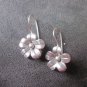 Fine Silver Earrings Sterling 925 Petunia Flower Women Fashions Charms Dangles