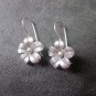 Fine Silver Earrings Sterling 925 Petunia Flower Women Fashions Charms Dangles