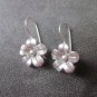 Fine Silver Earrings Sterling 925 Petunia Flower Women Fashions Charms Dangles
