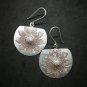 Fine 925 Silver Earrings Vintage Ancient Barbarian Texture Styles 45x33 mm