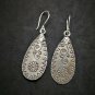 Fine 925 Silver Earrings Vintage Tribal Arts Savage Barbarian Theme Styles 60 mm