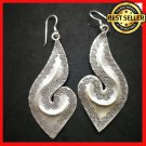 Fine 925 Silver Earrings Vintage Tribal Anchor Shape Funky PUNK Coast 70x30 mm