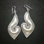 Fine 925 Silver Earrings Vintage Tribal Anchor Shape Funky PUNK Coast 70x30 mm