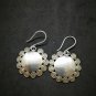 Fine 925 Silver Earrings Vintage Tribal Spiral Sunny Plain Round Center 40x25 mm