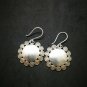 Fine 925 Silver Earrings Vintage Tribal Spiral Sunny Plain Round Center 40x25 mm