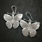 Fine 925 Silver Earrings Savage Asian Tribal Butterfly Moth Type6 50x36 mm