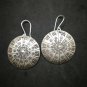 Fine 925 Silver Earrings Vintage Tribal Round Retro Savage Arts Dangle 33x45 mm