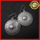 Fine Silver Earrings Sterling 925 Round Gothic Mayan Theme Styles Women Fashions