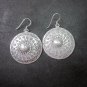 Fine Silver Earrings Sterling 925 Round Gothic Mayan Theme Styles Women Fashions