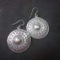 Fine Silver Earrings Sterling 925 Round Gothic Mayan Theme Styles Women Fashions