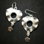 Fine 925 Silver Earrings Fashions Wave Heart & Star Hanging Double layer long
