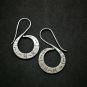 Fine 925 Silver Earrings Vintage Symbol Engraved Sticky spiral