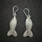 Fine 925 Silver Earrings Fashions Asian Lucky Happy Smile Small Fish 53 mm