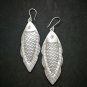 Fine 925 Silver Earrings Vintage Cover Fin Long Fish Nautilus Theme 75 mm