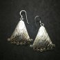 Fine 925 Silver Earrings Retro PUNK FUNKY Hammer Texture Monster Styles 50x34 mm
