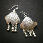 Fine 925 Silver Earrings Vintage Tribal Smiling Fish Hanging Beads 45x30 mm