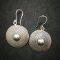 Fine 925 Silver Earrings Vintage Tribal Spiral Multiple Round Circle 29x45 mm