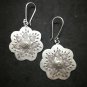Fine 925 Silver Earrings Vintage Tribal Arts PUNK Gypsy Styles Engrave 60x32 mm