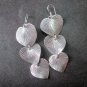 Fine Silver Earrings Sterling 925 Triple Layers Leaves Women Fashions Dangles