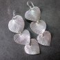 Fine Silver Earrings Sterling 925 Triple Layers Leaves Women Fashions Dangles