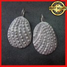 Fine Silver Earrings Sterling 925 Shell Cover Fin Oval Theme Women Fashions