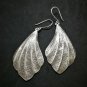 Fine 925 Silver Earrings Vintage Design Towel Texture Shape 65x25 mm
