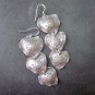 Fine Silver Earrings Sterling 925 Triple Layers Hearts Women Fashions Dangles