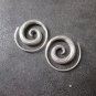 Fine Silver Earrings Sterling 925 Round Spiral Retro BOHO Women Fashions Dangles