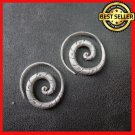Fine Silver Earrings Sterling 925 Spiral Round Worm Coil Women Fashions Dangles