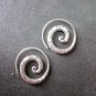 Fine Silver Earrings Sterling 925 Spiral Round Worm Coil Women Fashions Dangles