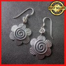 Fine Silver Earrings Sterling 925 Spiral Hex BoHo Women Fashions Charms Dangles