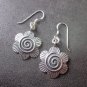 Fine Silver Earrings Sterling 925 Spiral Hex BoHo Women Fashions Charms Dangles