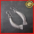 Fine Silver Earrings Sterling 925 Jumpin Fish Bass Women Fashions Charms Dangles