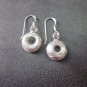 Fine Silver Earrings Sterling 925 Cute Hoops Ring Donut Women Fashions Dangles