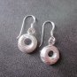 Fine Silver Earrings Sterling 925 Cute Hoops Ring Donut Women Fashions Dangles